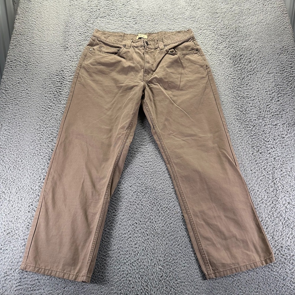 Blue Mountain Pant Mens 36x30‎ Brown Cotton Chino Straight Baggy Preppy Classic